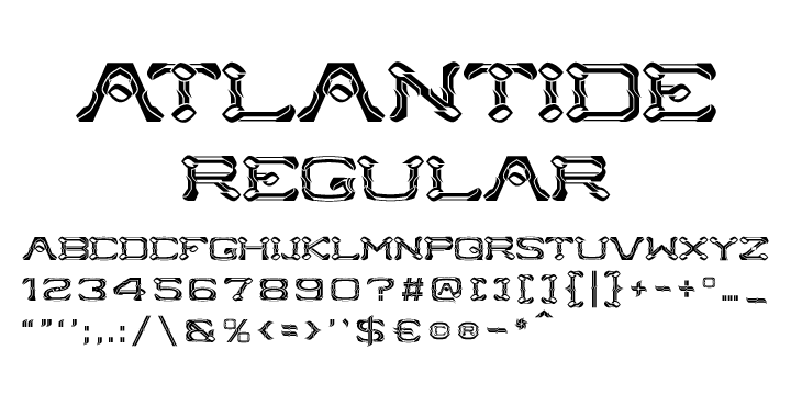 Beispiel einer Atlantide Regular-Schriftart